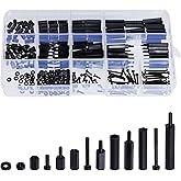 Lystaii 320pcs M2 Nylon Hex Spacer Standoff Kit Male Female Screw Nut Threaded Pillar Hex Standoff PCB Motherboard Circuit Bo