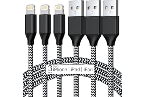 BSJXD 3 Pack iPhone Charger 10 FT Apple MFi Certified Fast Charging Lightning Cable Nylon Braided High Speed Transfer Cord for iPhone 14 13 12 11 Pro Max XR XS X 8 7 6 Plus iPad and More