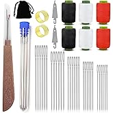 38 Pcs Sewing Kit for Adults,Big Eye Steel Sewing Needles Kit,Multi-Purpose Stainless Steel Needles for Needle and Thread Kit with Thread Ripper,whimsyard Sewing kit,Sewing Working Kit for Beginners