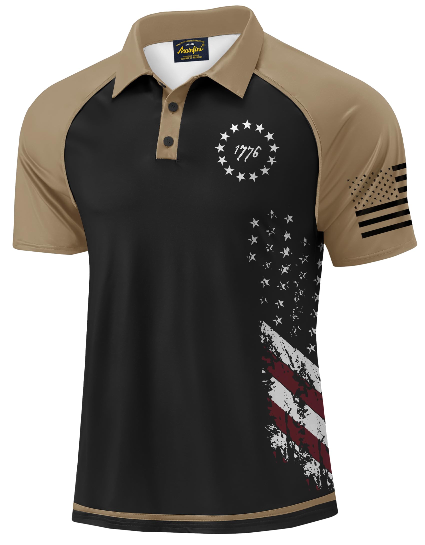Men's Fourth of July Polo T-Shirt Patriotism Golf