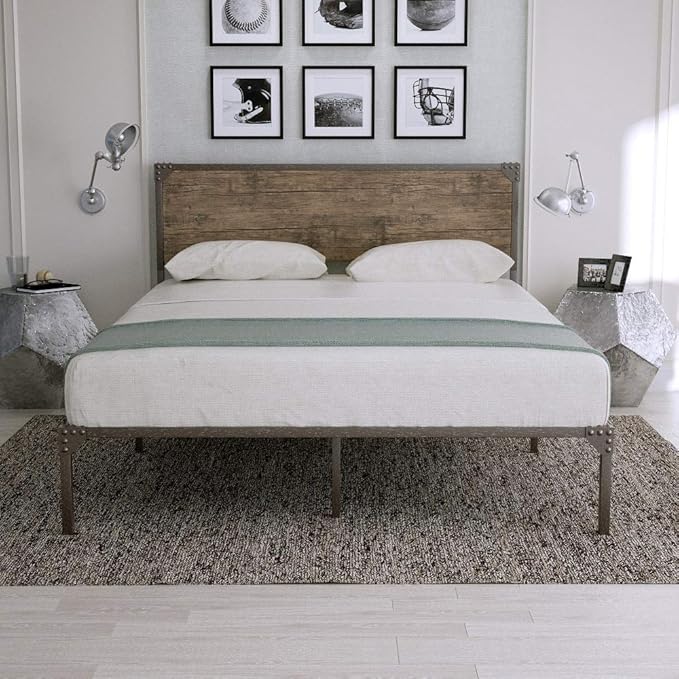 Amazon.com: Amolife Platform Bed Frame Mattress Foundation no Box