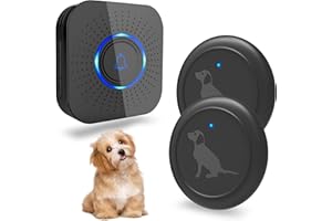 Hathever Dog Door Bell for Potty Training, Wireless Doggie Door Bell Operating at 1000 Feet with IP65 Waterproof Touch Button, 58 Melodies & 4 Notification Modes