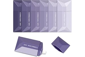 DANRONG White Out Correction Tape -6 Pack Correction Tape, Cute White Out Tape, 19.69FT Each Whiteout Tape, Easy To Use Applicator for Instant Corrections,Quick Dry Out for Office School(Purple)