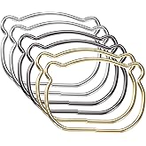 uxcell 6Pcs Metal Purse Handle, Bear Head Handbag Ring Buckle Bag Handle Replacement for DIY Handmade Woven Bag Luggage Hardware Accessories, Gold/Gunmetal/Silver