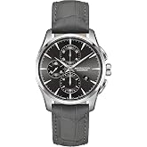 Hamilton Jazzmaster Automatic Men's Watch, 42mm Stainless Steel Case | Swiss Made, Grey Dial Analog Watch, Water Resistance 100m, Sapphire Crystal, Cow Leather Strap