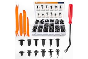 GOOACC GRC-33 Lot de 240 fixations en plastique pour pare-chocs de voiture Tailles les plus populaires Ensemble de rivets à b