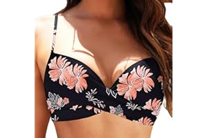 FANSHINUO Women Swimsuit Bra Twist Front Bathing Suits Top Female Push Up Swim Top Backless Beach Swimsuit Tops for Beachwear