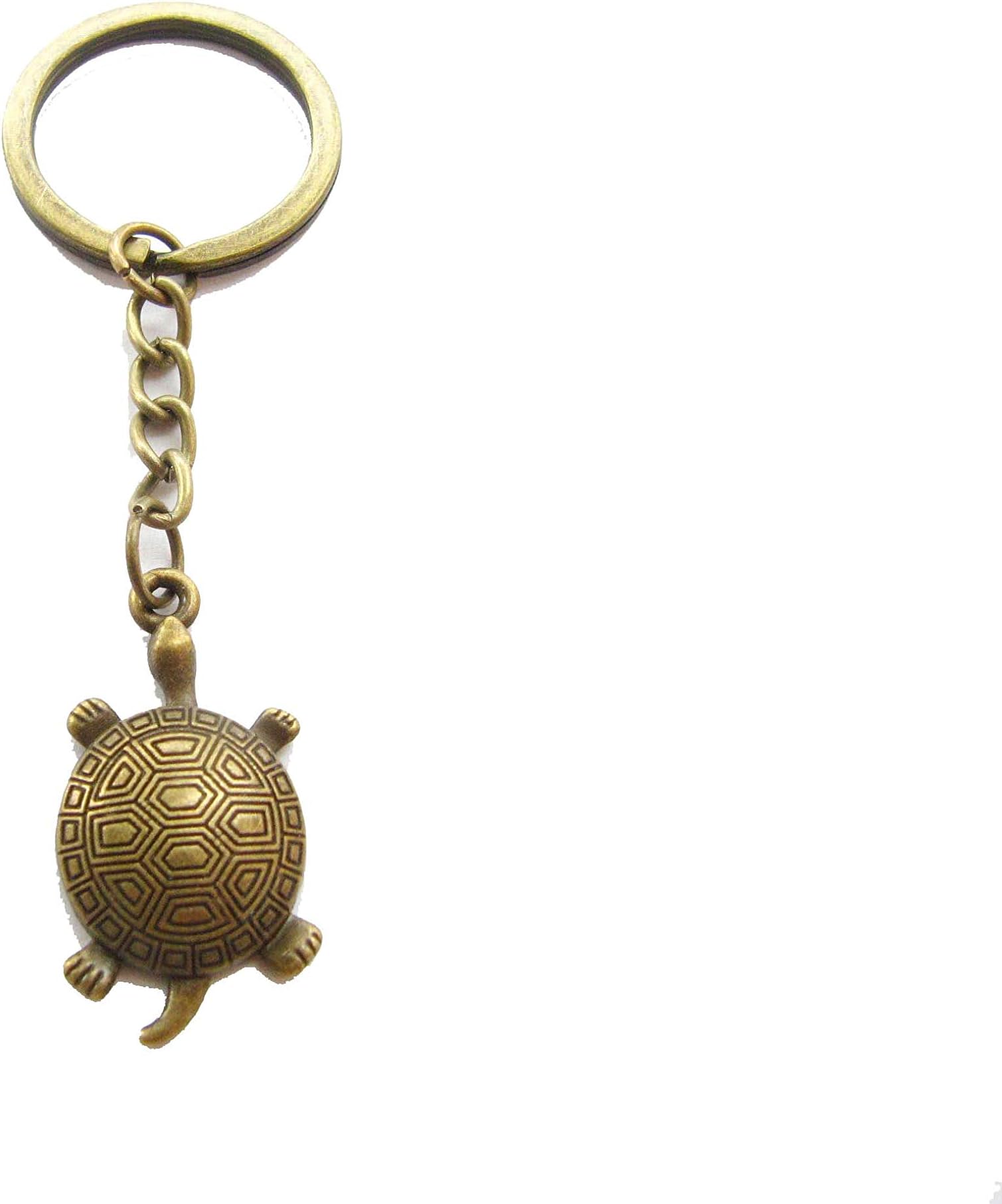 Turtle Keychain, Bronze Turtle Charm Keyring, Animal Jewelry, Sea Turtle Keychain, Terrapin Charm, Summer Jewelry