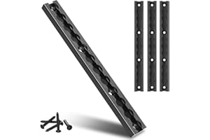 ONESNT 4pcs L Track Tie Down System|12inch Length-L Track Black Powder Coated Aluminum Use On Securing Motorcycles, Dirt Bikes, ATVs, Pickup Trucks, Vans, Or Utility Trailers