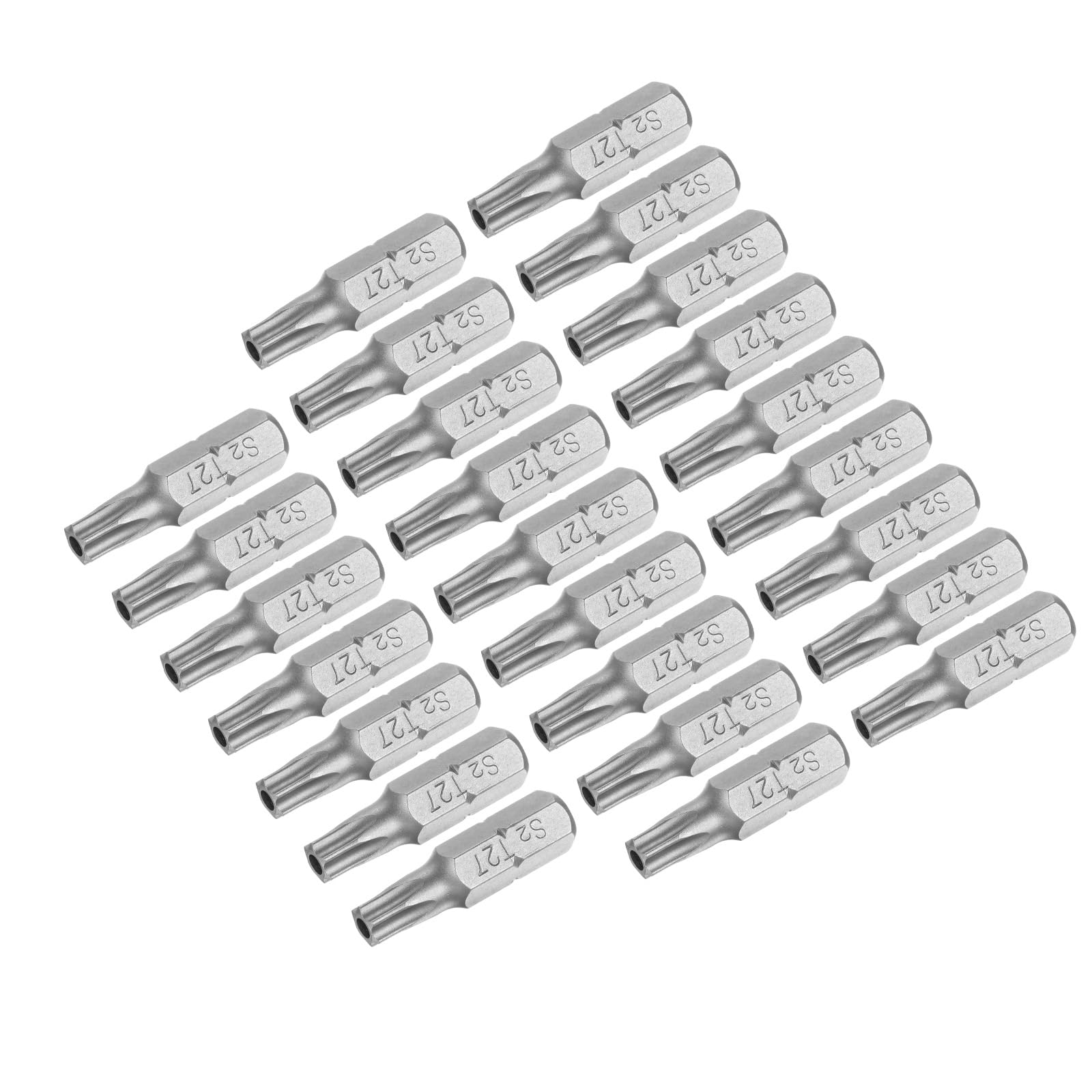 uxcell Torx Bits 1/4 Inch Hex Shank 25mm Length Magnetic Screwdriver T27 Screw Driver Bit S2 Alloy Steel 25pcs