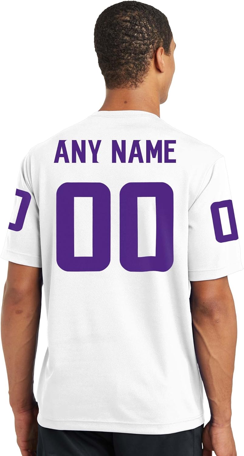 Custom Football Team Performance TShirt (White, Youth S