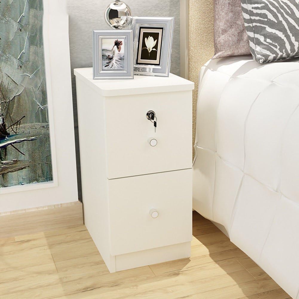 EWYGFRFVQAS Simple bedside table Imitation solid wood small cabinet Mini locker Drawer nightstand-F