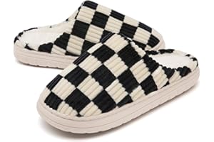 Jaeynow Fuzzy Slippers for Women Indoor,Unisex House Shoes Memory Foam Slippers for Men Winter Warm Plush Bedroom Shoes with Faux Fur Lining Comfy Trendy Gift Slippers