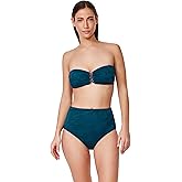 Profile by Gottex Bandeau Bikini Top - Textured Lace Overlay, Adjustable Removable Straps, Bottoms Sold Separately