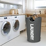 DOKEHOM 125L X-Large Collapsible Laundry Basket bag Dark Grey XL view 8