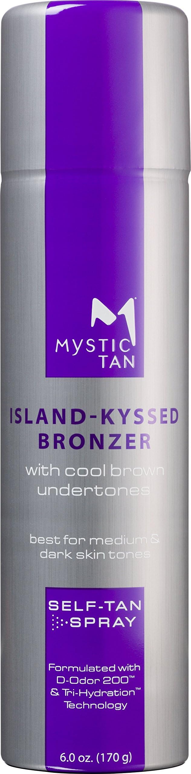 Mystic Tan Sunless Self Tanner Airbrush Spray Tan with Bronzer - Island-Kyssed, 6 Ounces