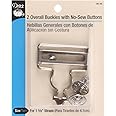 Dritz 9-65 No-Sew Dungaree Buttons 5/8 4/Pkg-Nickel