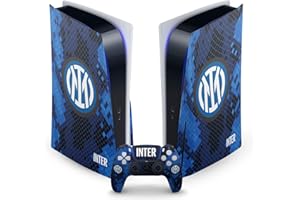 Head Case Designs Officially Licensed Inter Milan Home 2021/22 Crest Kit Vinyl Faceplate Sticker Gaming Skin Decal Compatible With Sony PlayStation 5 PS5 Disc Edition Console & DualSense Controller