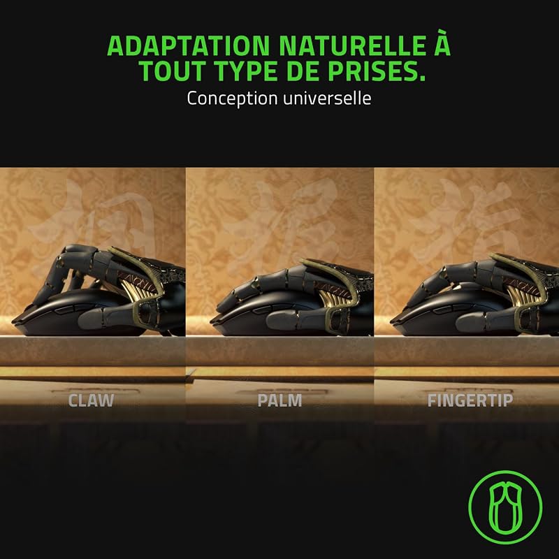 Orochi V2 - Souris Gaming sans Fil avec Jusqu'à 950 Heures d'Autonomie (Design Ultra-léger, sans Fil HyperSpeed & Bluetooth, Interrupteur de Souris Mécanique 2e Gen) Noir
