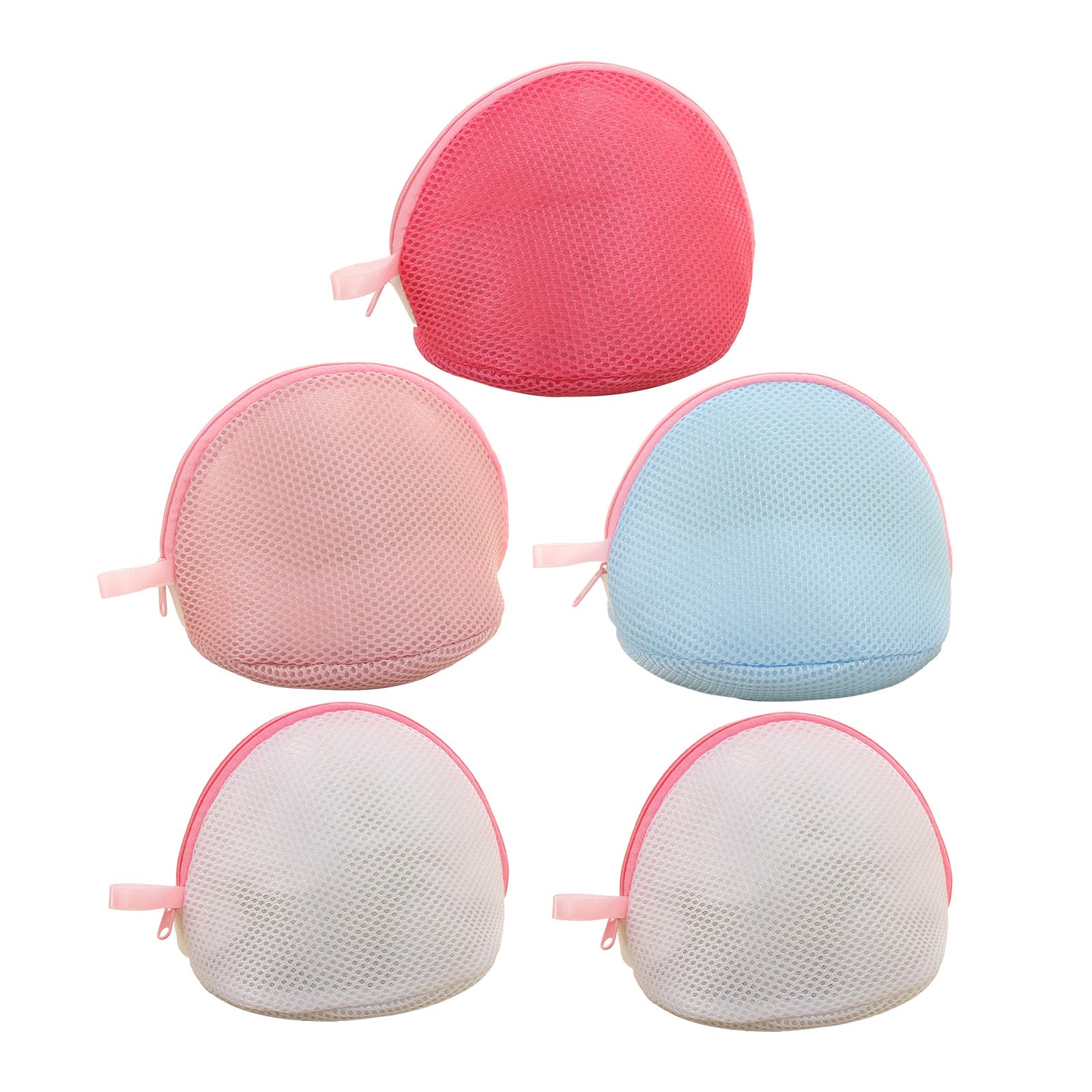 Bra Laundry Bags Underwear Clean Wash Net Triangle Bags with Zip for Washing Machine 5Pcs