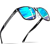 ATTCL Polarized Sunglasses Men for Driving: UV400 Protection Lightweight AL-MG Metal Rectangular Sun glasses Hiking Travel