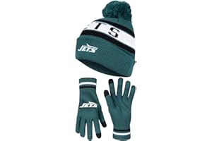 Ultra Game Adults NFL Official Super Soft Winter Beanie Knit Hat With Warm Touch Screen Gloves