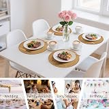 MI CASA Round Placemats and Coasters Set of 6 Golden Brown view 3