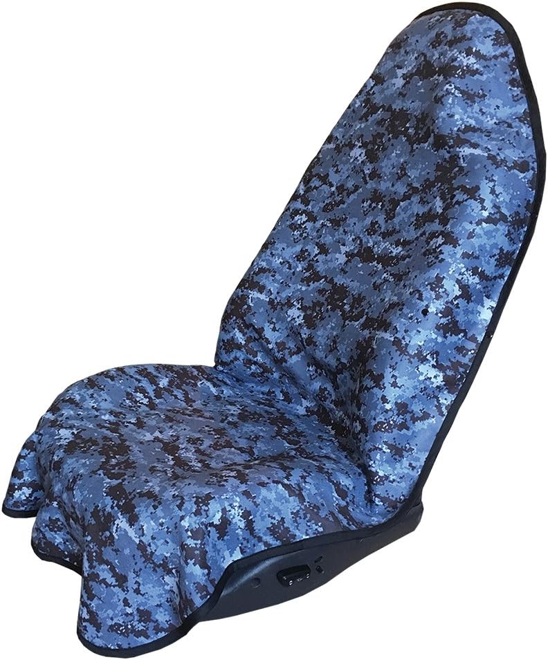 Seat Hoody: Post-Workout Car, Truck, Airplane Seat Cover Protector. Universal Fit, Machine Washable, Grippy Nonslip Backing. After a Workout, Beach, Outdoors Seat Protection - Black Sea Ops Camo
