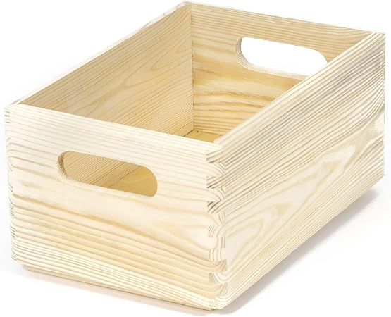 Compactor - Caja de Madera (Pino Natural, Personalizable), Color Beige: Amazon.es: Hogar