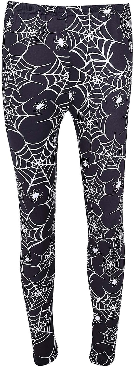 DREAGAL Halloween Fashion 3D Digital Print Stretchy Leggings Multi-Colored S-3X