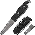 GEAR AID Akua Blunt Tip Paddle Knife with Serrated 3” Blade and Sheath