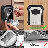LauCentral Key Safe Wall Mounted 4-Digit Weatherproof Lock Box Outdoor view 6