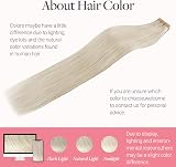 GOO GOO Tape in Hair Extensions 24in 100g 40pcs 60A Platinum Blonde view 6