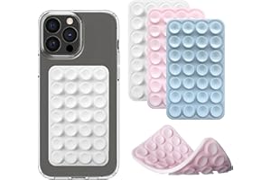 Silicone Double-Sided Suction Cup Phone Case Detachable Mount, Sticky Phone Grip Hands-Free Accessories for Selfies & Videos,