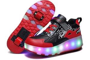 HHSTS Kids Shoes - New Upgraded with Wheels LED Light Color Shoes Shiny Roller Skates Skate Shoes Simple Kids Gifts Boys Girls The Best Gift for Party Birthday Christmas Day