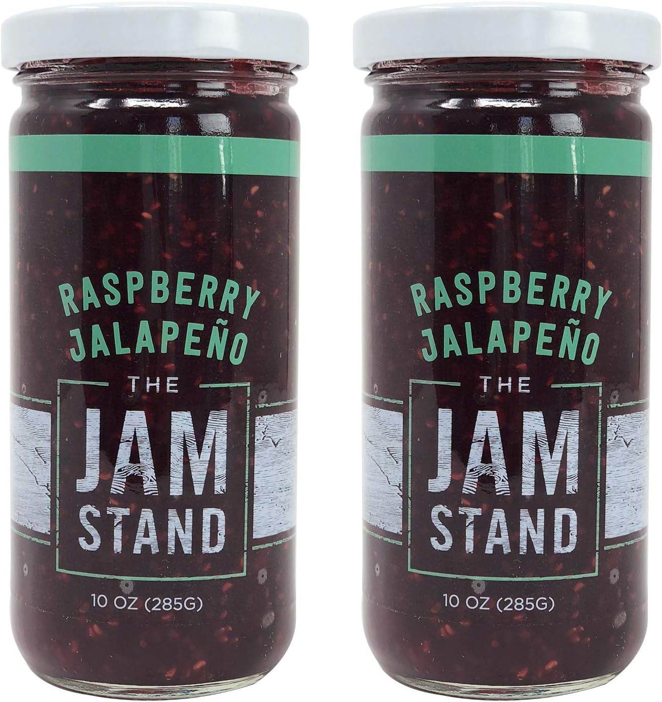 The Jam Stand, Raspberry Jalapeño Jam, 10 oz (Pack of 2)