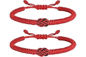 Lucky And Protection Bracelet,Red String Bracelet for Men Women,Hand Braided Rope Thread,Surfer Bracelet for Girl Son Teenage