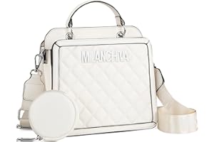 Milan Chiva Quilted Small Tote Bag for Women Top Handle Purse with Coin Purse