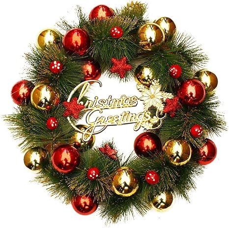 Amazon Co Jp クリスマスリース 飾り 玄関リース 松 ボール サンタクロース 40cm ドア 窓 オーナメント インテリアの飾り レッド クリスマスベル 華やか 可愛い クリスマス デコレーション おしゃれ クリスマス飾り付け イベント パーティー 装飾 壁飾り ホーム キッチン