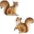 Pure Garden Squirrel Statues-Resin Animal Figurines for Outdoor Lawn and Garden Décor-for Flower Beds, Fairy Gardens, Backyards and More (Set of 2)