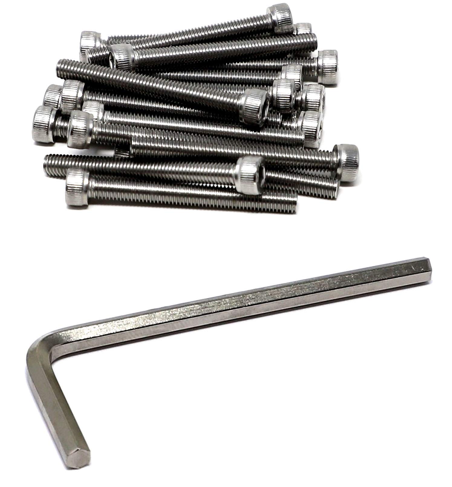 iExcell 25 Pcs M5 x 45 mm Stainless Steel 304 Hex Socket Head Cap Screws Bolts Kit, Thread Pitch 0.8 mm