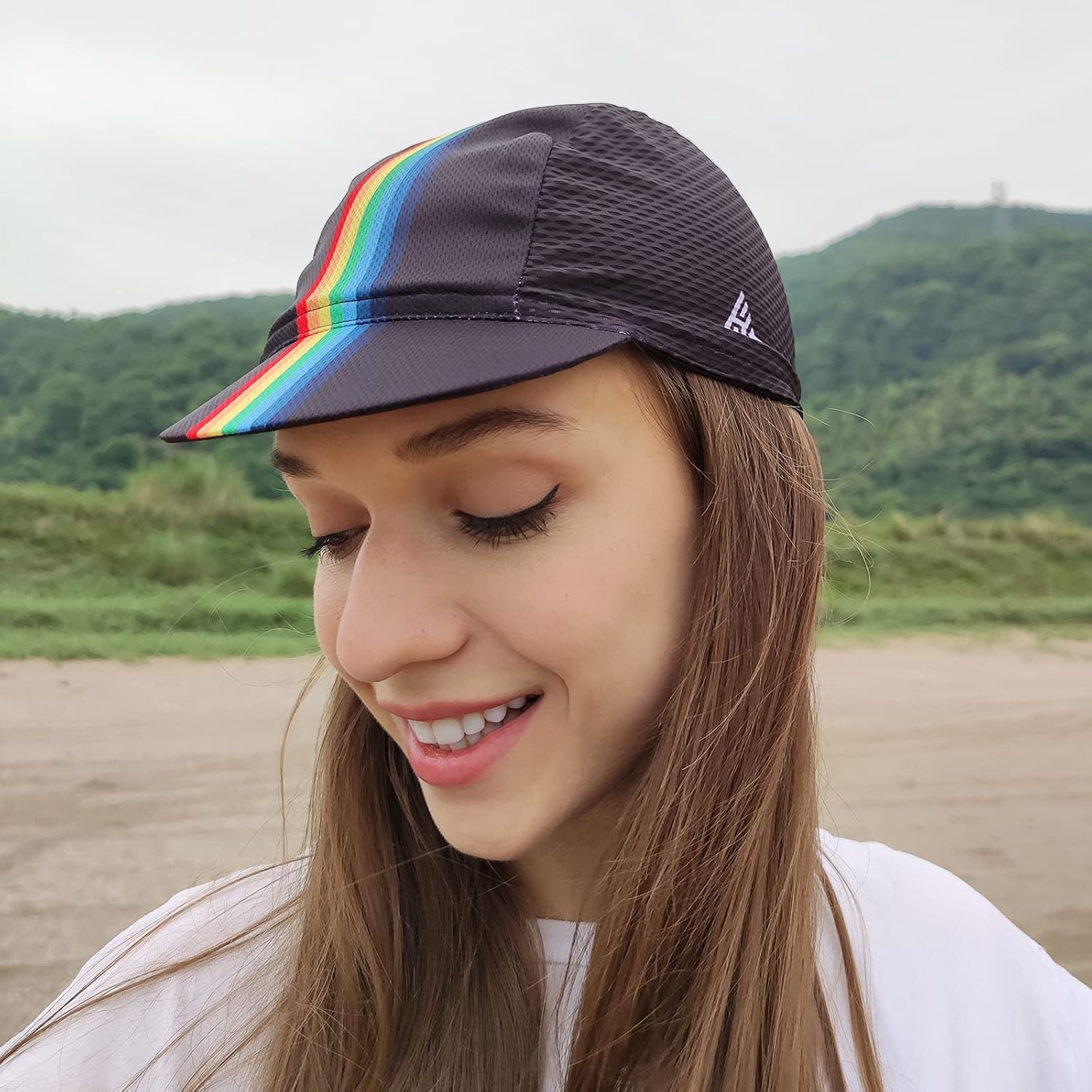 Hikenture Cycling Cap for Men and Women, Bike Hat with Visor Summer Sun Hat (Black) : Sports & Outdoors