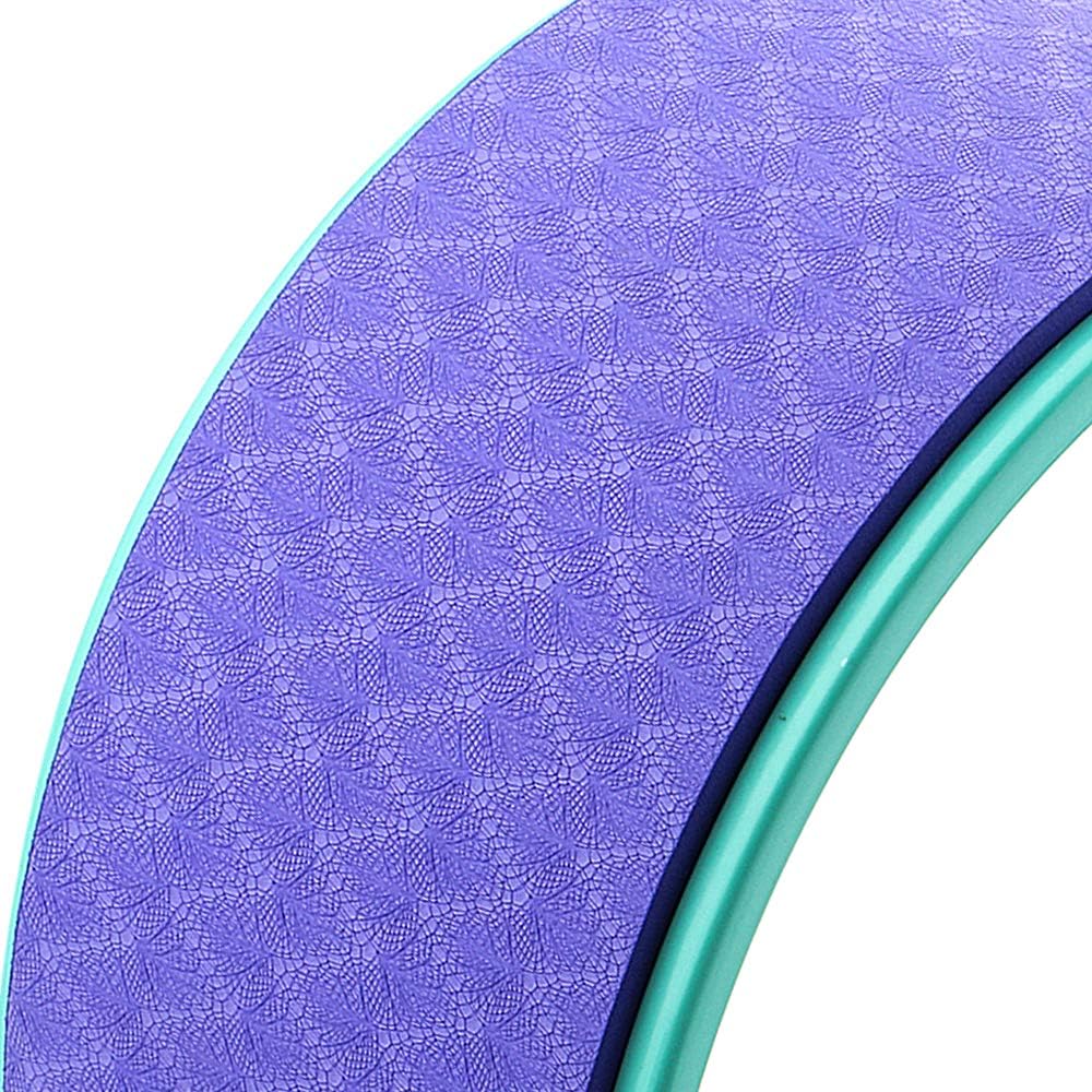 REEHUT Yoga Wheel - 12.6" x 5" Strong Premium Back Roller and Stretcher with Thick Cushion for Dharma Yoga Pose, Backbend & Stretching - (Black) : Sports & Outdoors