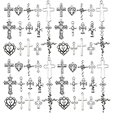 iloveDIYbeads 75pcs Cross Pendants Charms Pendants for Crafting, Jewelry Findings Making Accessory for DIY Necklace Jewelry Making (SN678)