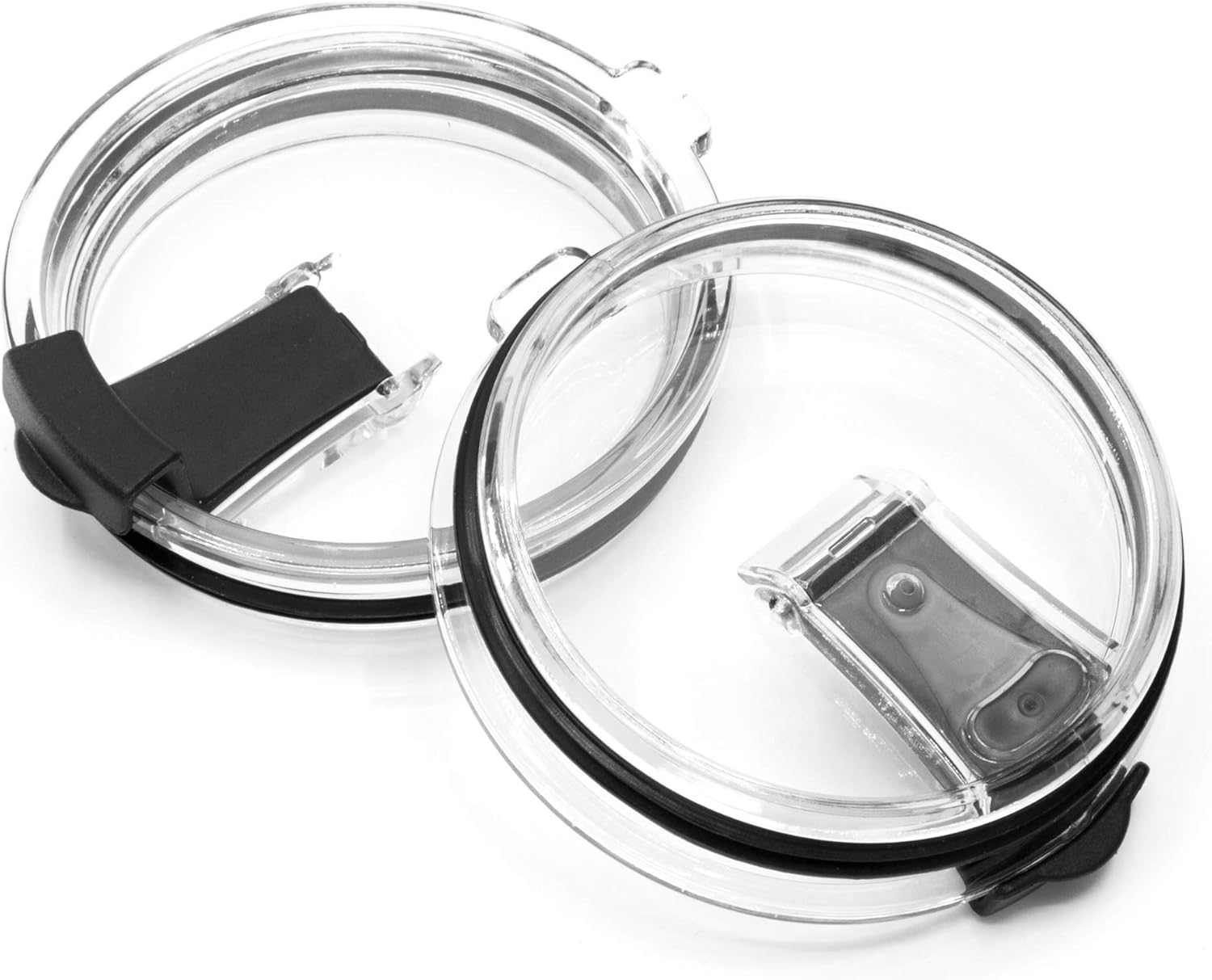 20 Oz Tumbler Lids, (2 Pack)100 Spill Proof Lid, Straw Friendly & Clamshell Locking Closure