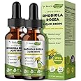 Liposomal Rhodiola Rosea Tincture, Ultra Strength Rhodiola Supplement with Ashwagandha, Saffron, Magnesium, SAM-e, Rhodiola Rosea Extract Liquid Drops for Natural Relaxation, Mood, Energy, Pack of 2