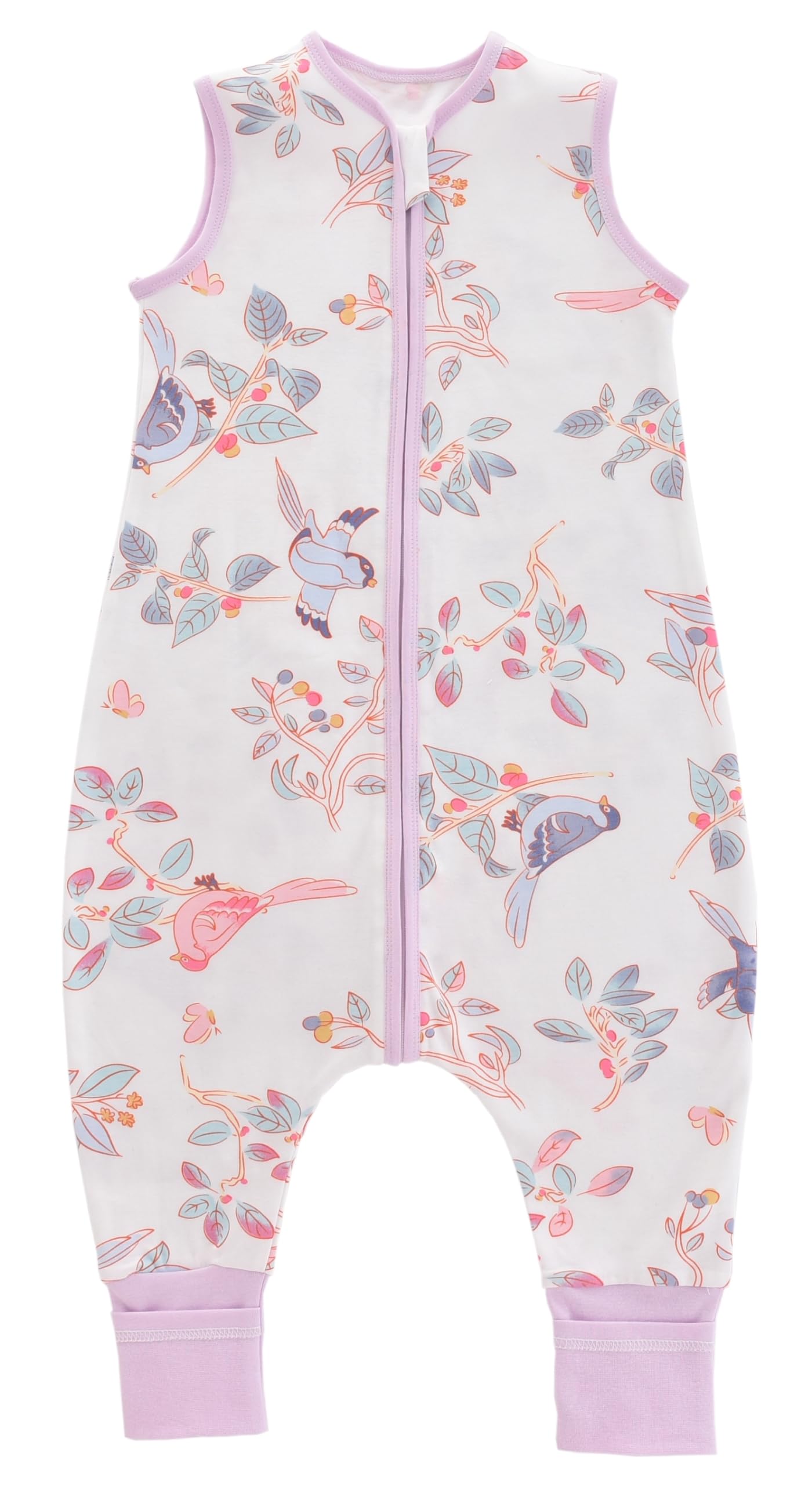 Chilsuessy Baby Sleeping Bag with Feet 1.5 TOG Baby Sleep Sack with Legs 100% Cotton Toddler Wearable Blanket Walker Sleep Sack Kids, 1.5 Tog/Magpie, 100cm/4-5 Years