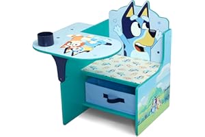 Delta Children - Bluey Chair Desk with Storage Bin - Greenguard Gold Certified, Blue