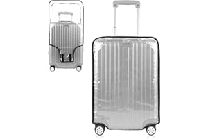 Arnzion Luggage Cover Protectors PVC Clear 20, 22, 24, 26, 28 30 Inch, Suitcase Covers for Luggage, Transparent Heavy-Duty Waterproof Protector for Wheeled Suitcases, Luggage Cover Protector (30 Inch)
