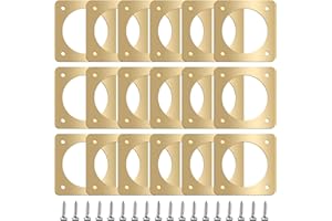 Hotop 18 Pieces Metal Bird House Guard Portal Bird House Hole Protector with Copper Opening Protector Guards for Eastern Bluebird Rooms Sparrow Houses(1 1/2'' Opening)